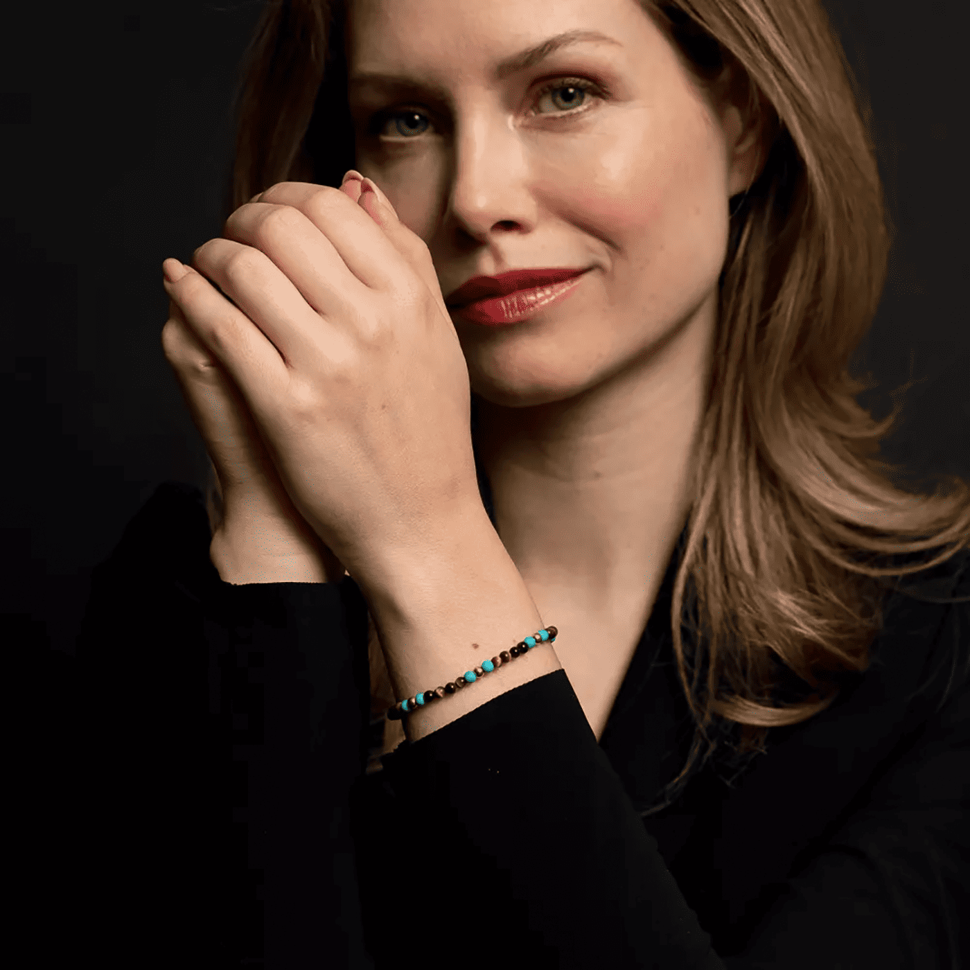 Armband Edelstahl gelb vergoldet Mix Tiger Turquoise Armband Edelstahl gelb vergoldet Mix Tiger Turquoise