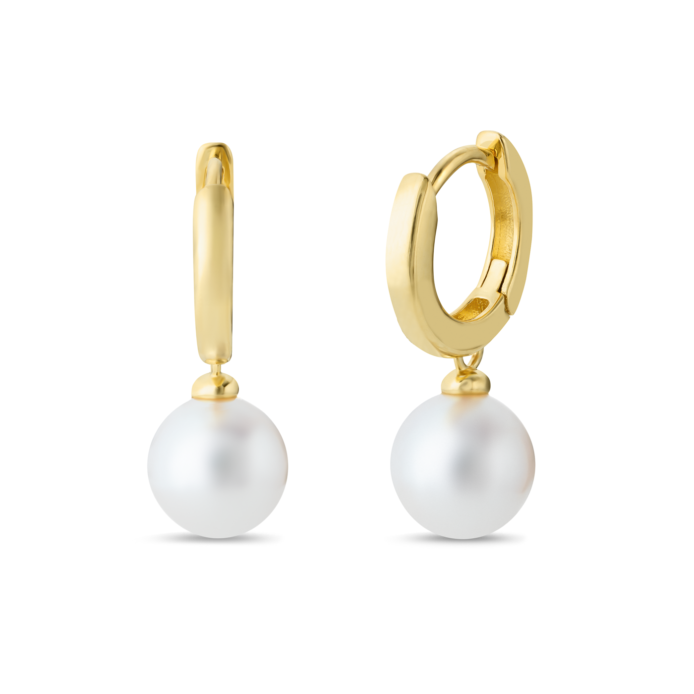 Perlenohrringe 925er Silber vergoldet Süßwasser-Zuchtperle