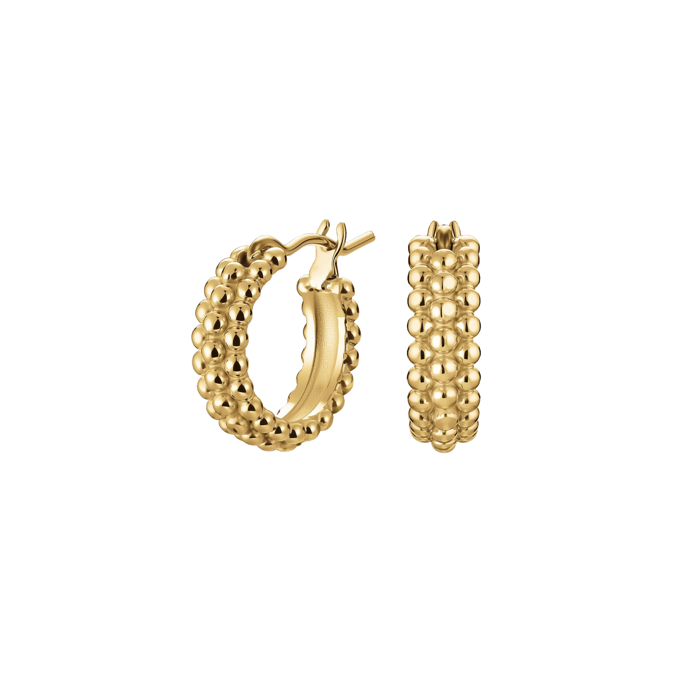 Ohrringe Edelstahl gelb vergoldet Hoops