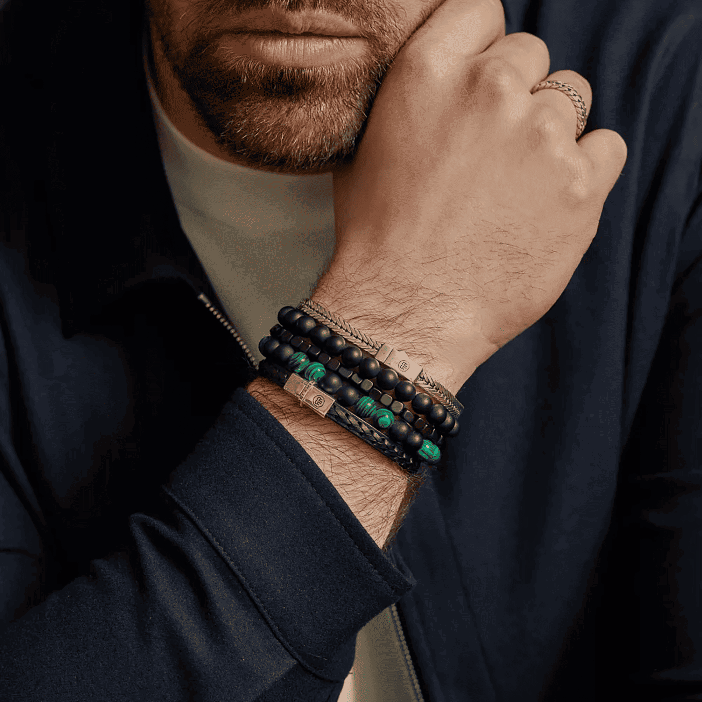 Armband Edelstahl schwarz Mad Panther - All-Black Armband Edelstahl schwarz Mad Panther - All-Black