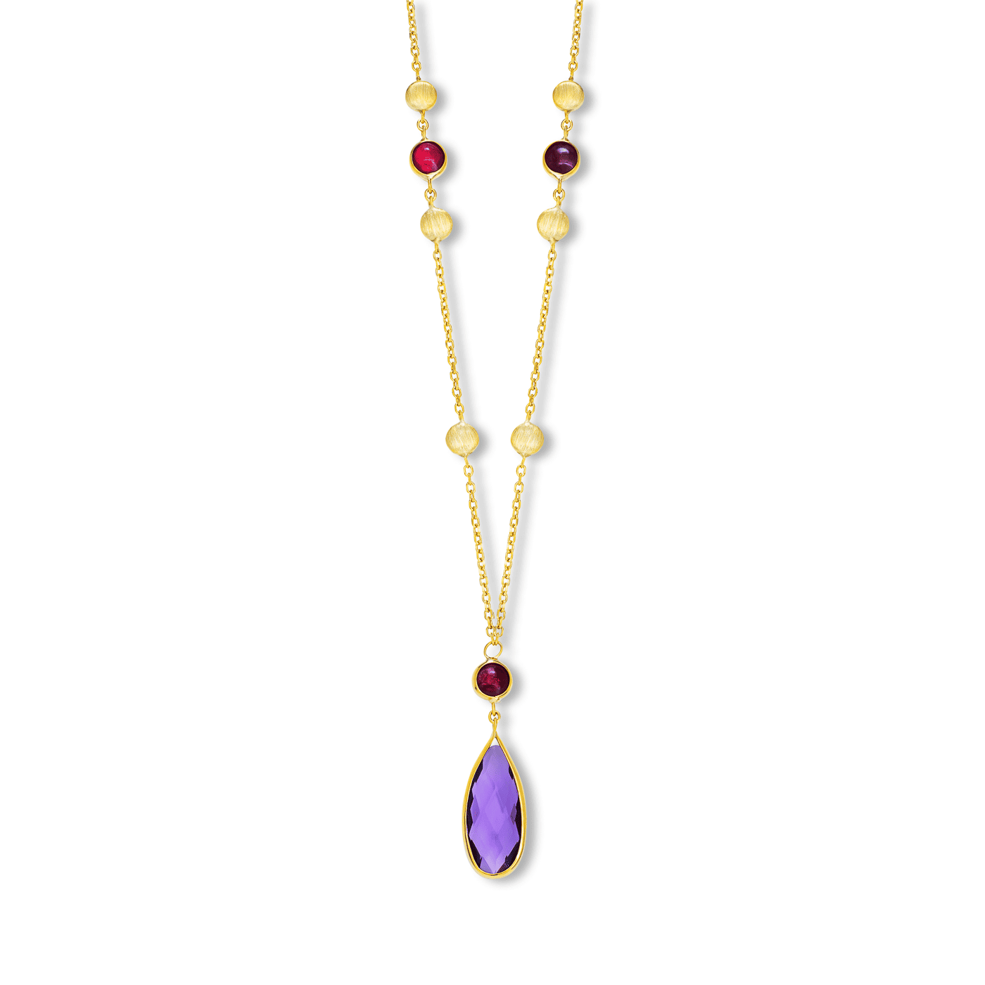 Edelsteinkette Rubin 375er Gelbgold Edelsteinkette Rubin 375er Gelbgold