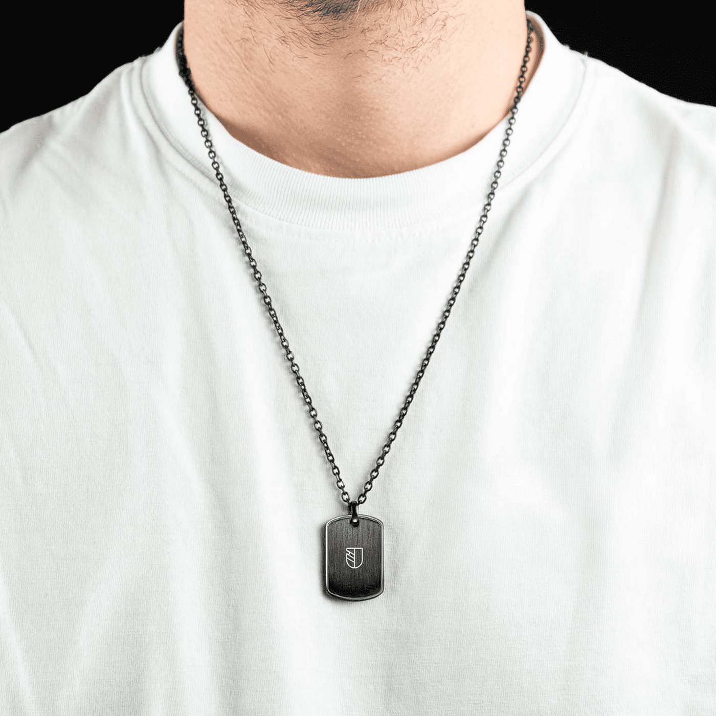 Kette Edelstahl schwarz Francesco