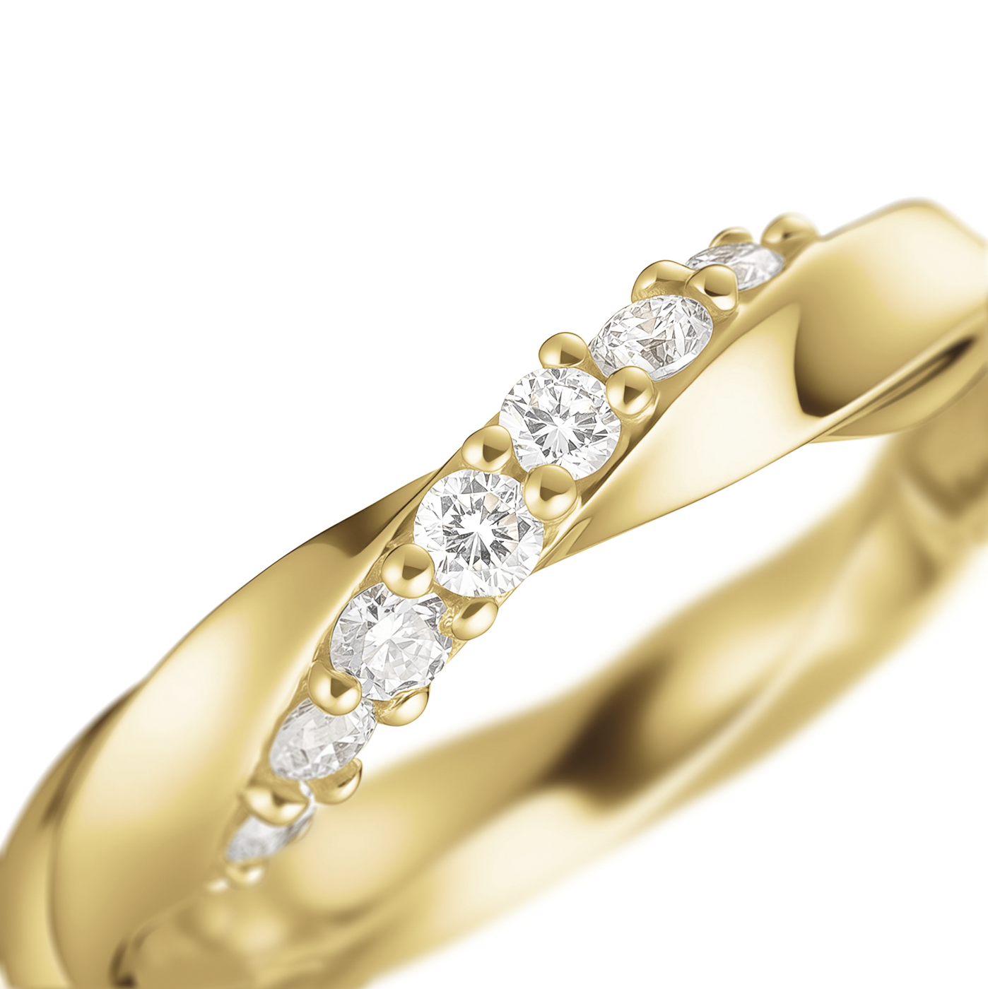Ohrringe syn. Diamant zus. 0,081ct. 585er Gelbgold Twirl Ohrringe syn. Diamant zus. 0,081ct. 585er Gelbgold Twirl