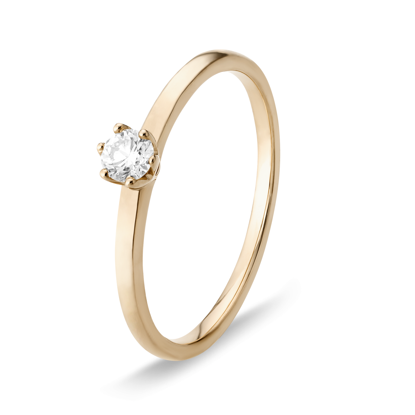 Ring Diamant ca. 0,15 ct. 585er Gelbgold In Love Solitär