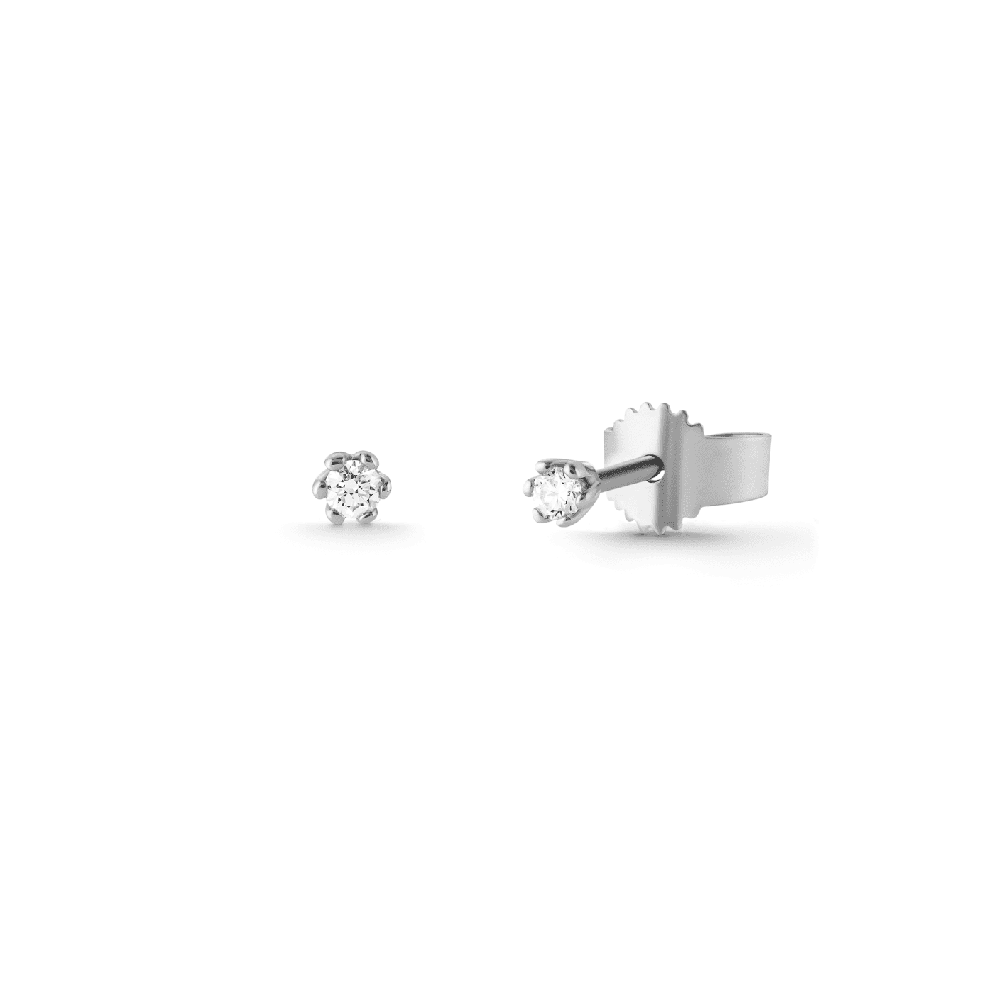 Ohrringe Diamant zus. ca. 0,05 ct. 333er Weißgold Pure Solitär Ohrringe Diamant zus. ca. 0,05 ct. 333er Weißgold Pure Solitär