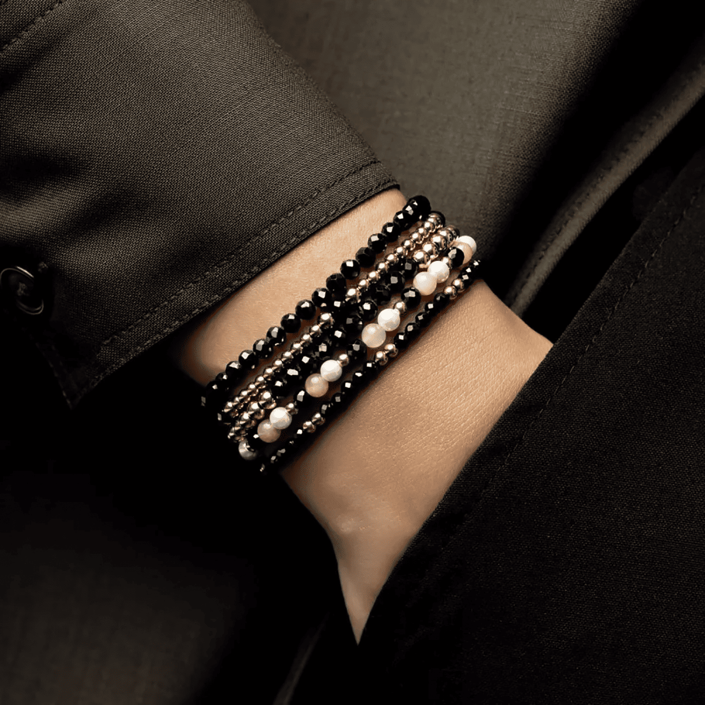 Armband Edelstahl gelb vergoldet Touch of Black Glam Rocks Armband Edelstahl gelb vergoldet Touch of Black Glam Rocks