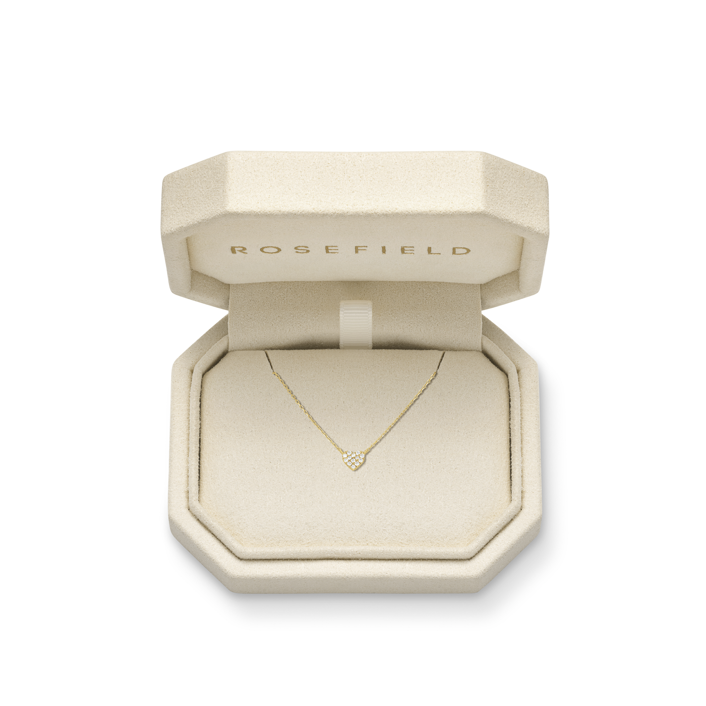 Kette syn. Diamant zus. 0,06ct. 585er Gelbgold Heart Pave Kette syn. Diamant zus. 0,06ct. 585er Gelbgold Heart Pave