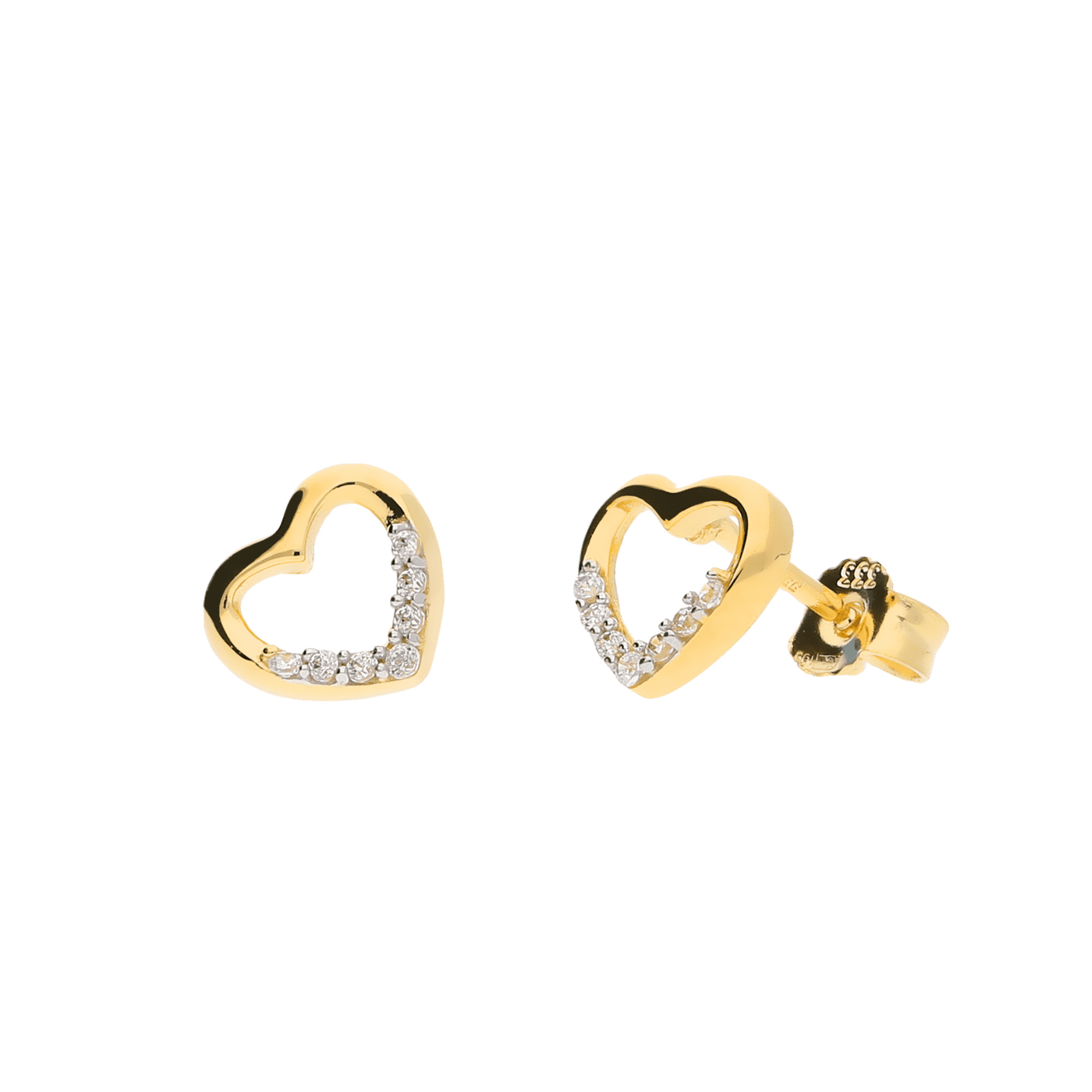 Ohrringe Zirkonia 333er Gelbgold rhodiniert  Ohrringe Zirkonia 333er Gelbgold rhodiniert