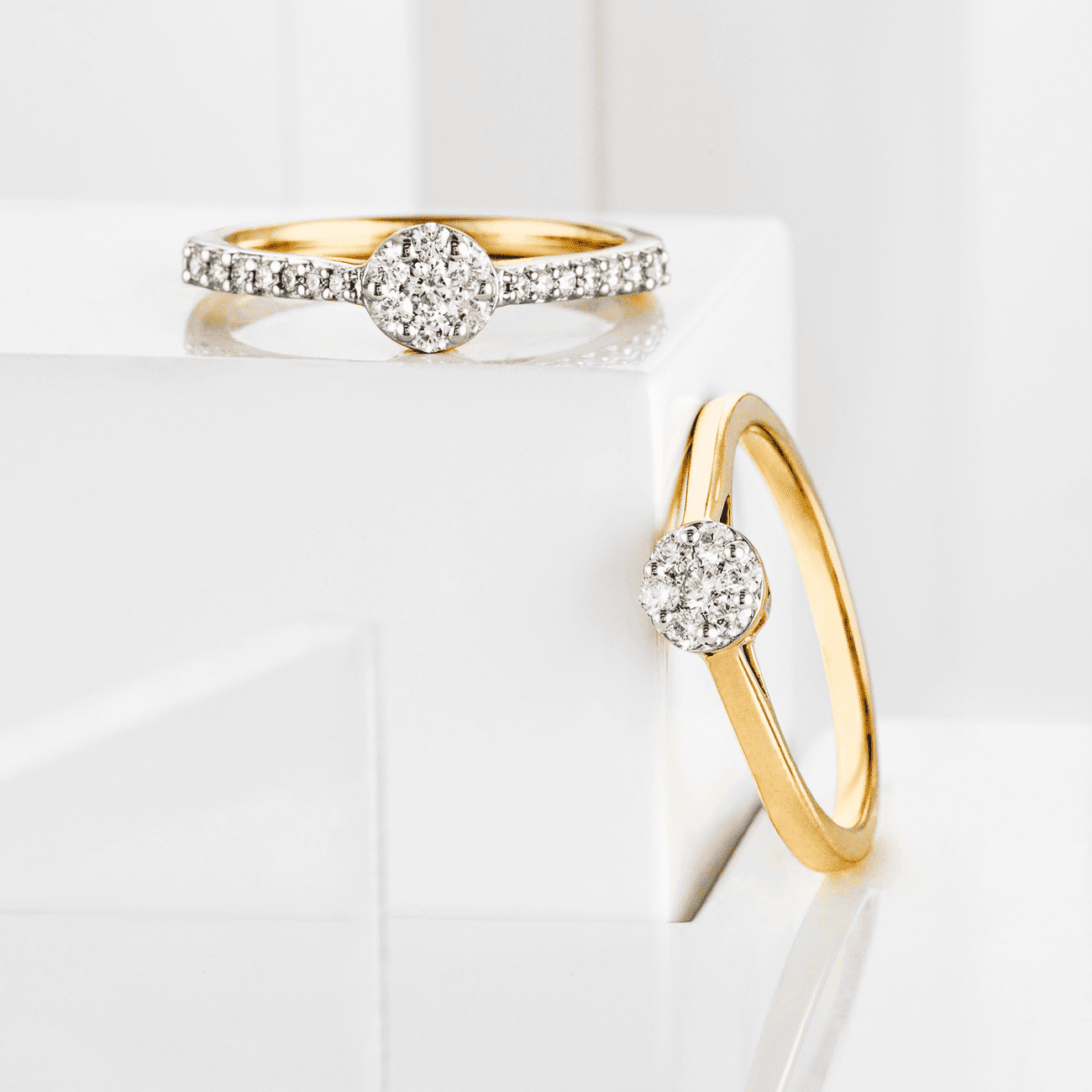 Ring Diamant zus.ca. 0,15 ct. 585er Gelbgold Calendula