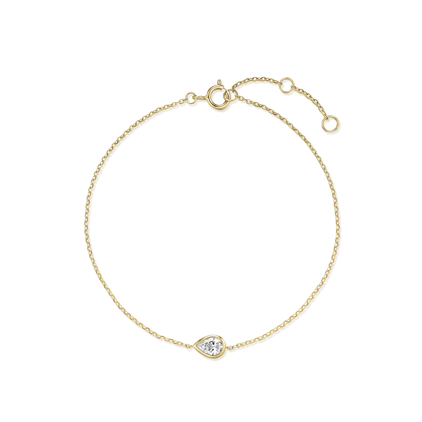 Armband syn. Diamant 0,166ct. 585er Gelbgold Marquise Armband syn. Diamant 0,166ct. 585er Gelbgold Marquise