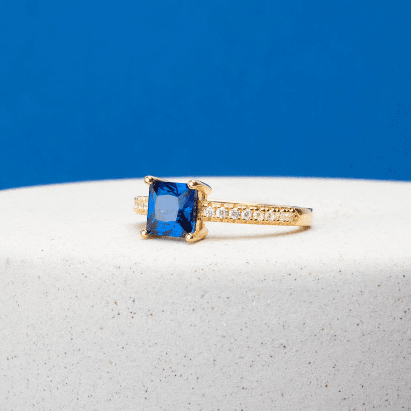 Ring Zirkonia 925er Silber gelb vergoldet Ellera Ring Zirkonia 925er Silber gelb vergoldet Ellera