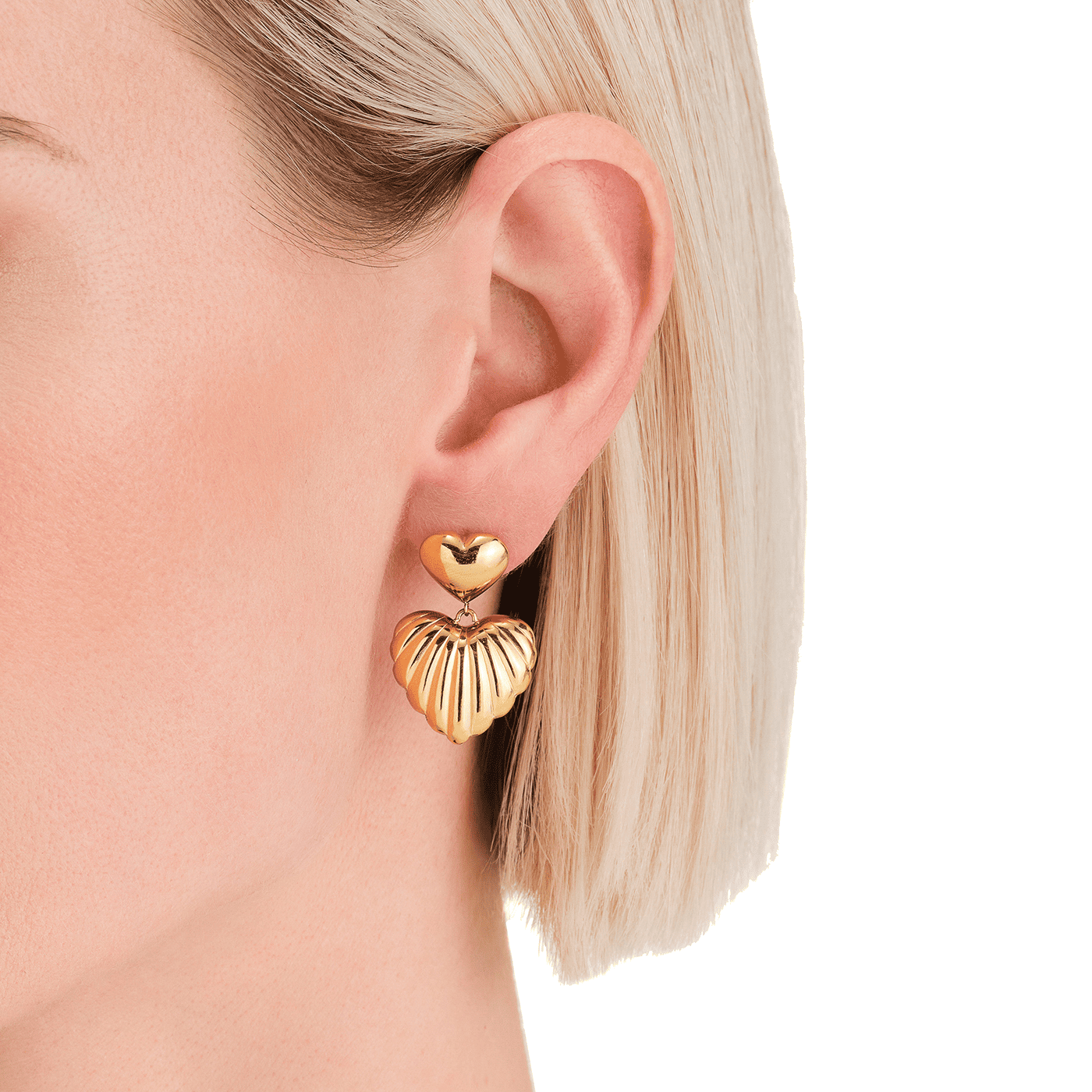 Ohrringe Edelstahl gelb vergoldet Heart Ohrringe Edelstahl gelb vergoldet Heart