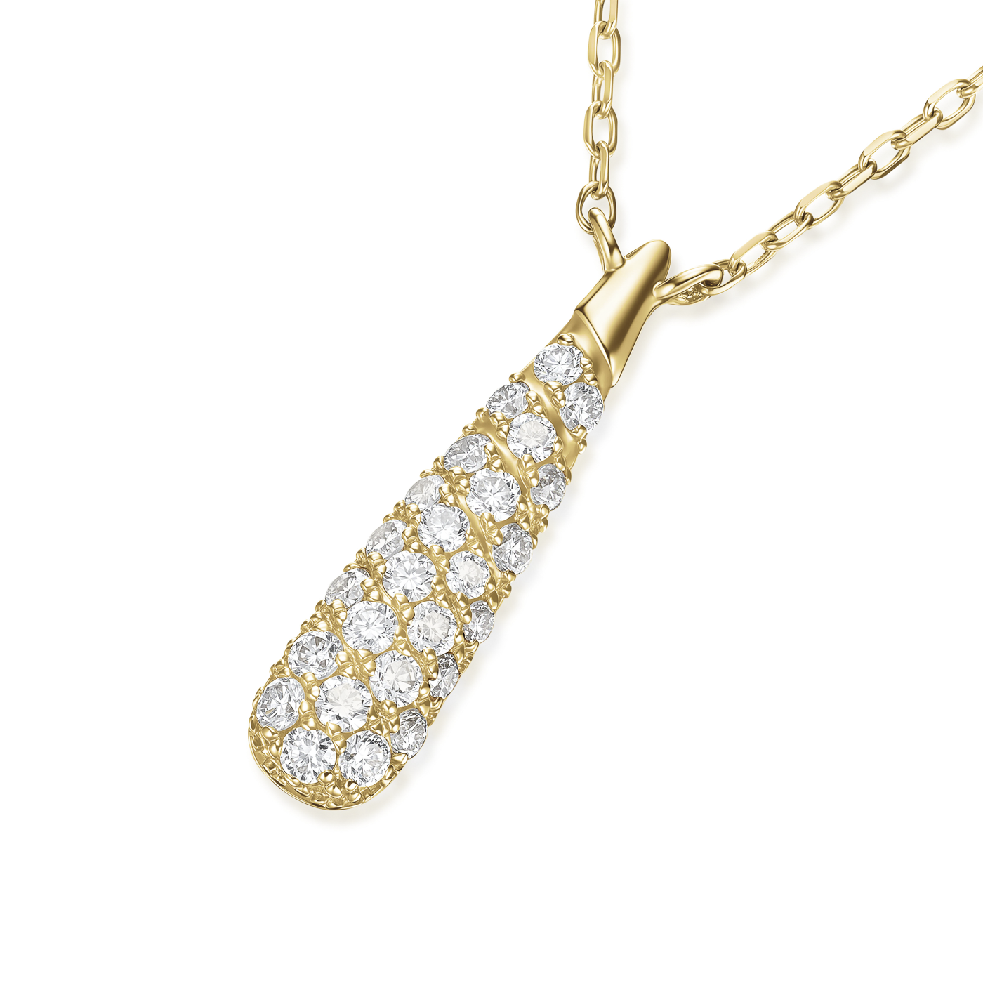 Kette syn. Diamant zus. 0,11ct. 585er Gelbgold Aurora Pave Kette syn. Diamant zus. 0,11ct. 585er Gelbgold Aurora Pave