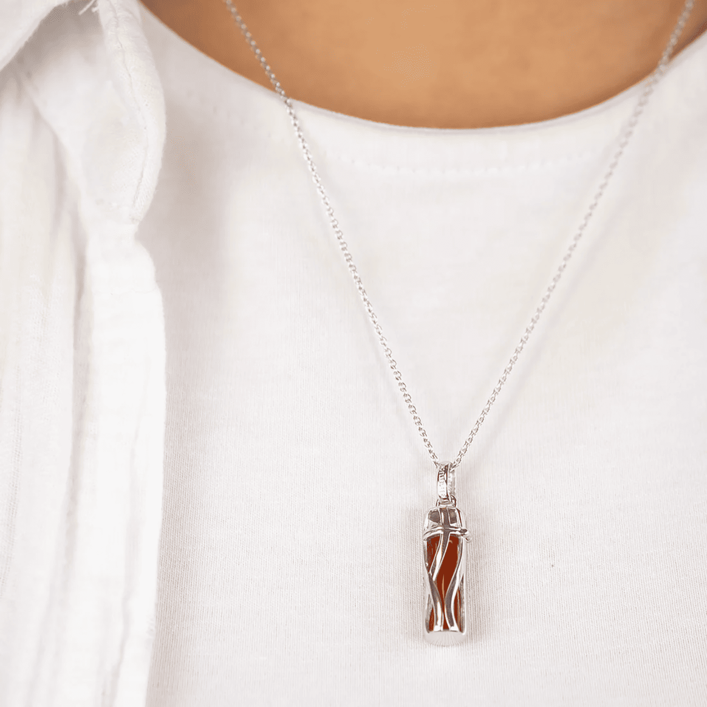 Edelsteinkette 925er Silber Powerful Stone Edelsteinkette 925er Silber Powerful Stone