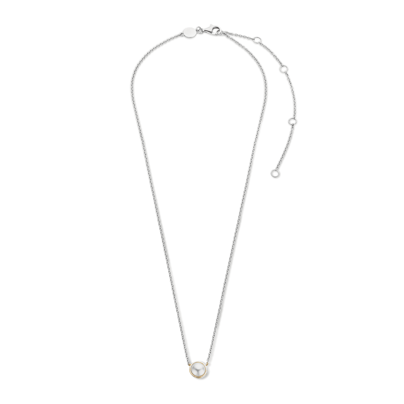 Kette Perlmutt 925er Silber bicolor