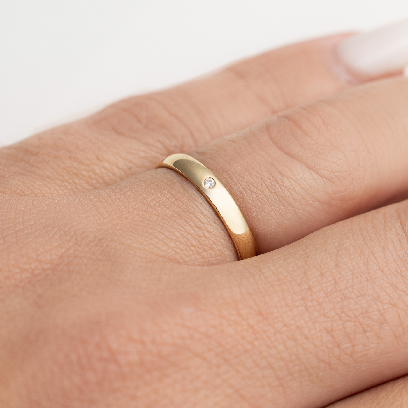 Trauring ca. 0,01 ct. 585er Gelbgold Mainz Trauring ca. 0,01 ct. 585er Gelbgold Mainz