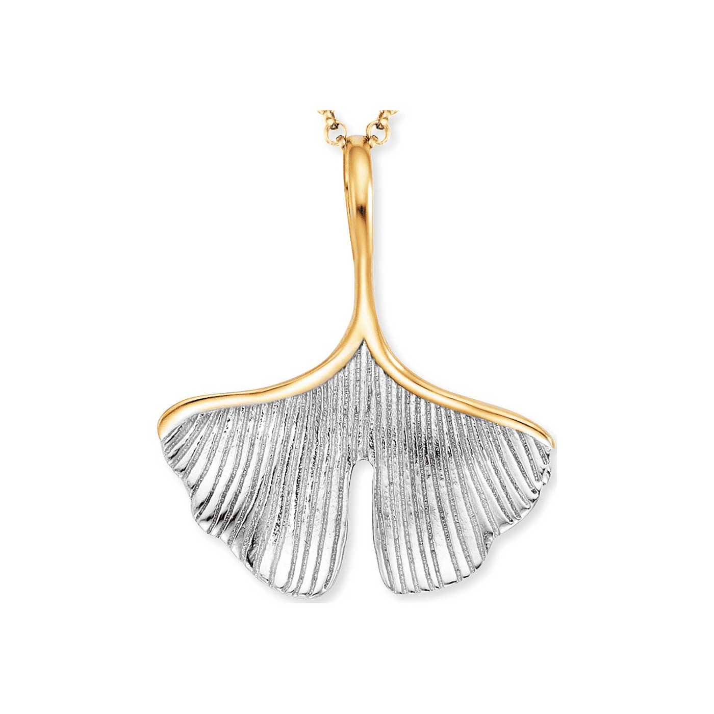 Kette 925er Bicolor Ginkgo