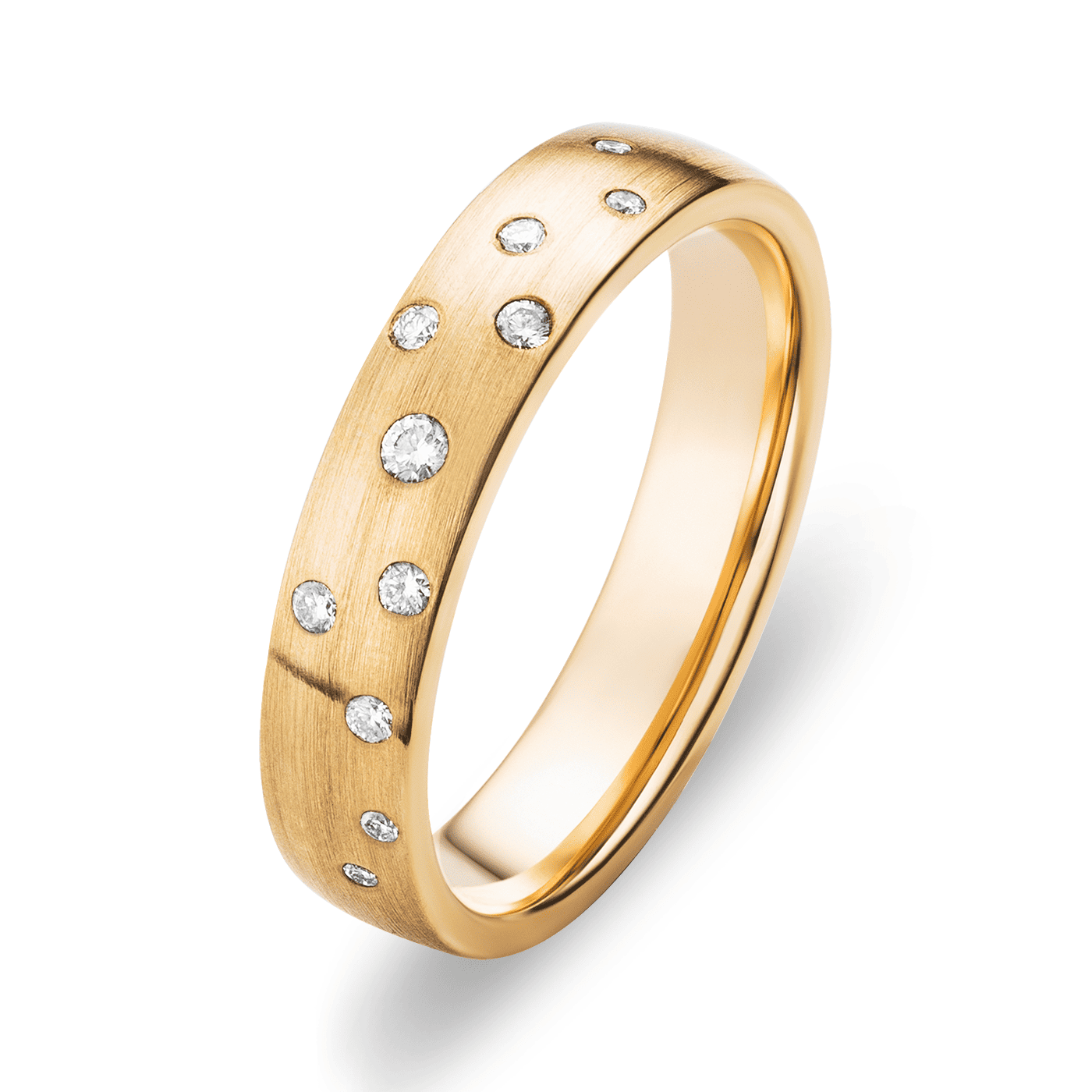 Trauring zus. ca. 0,08 ct. 585er Gelbgold Santorini Trauring zus. ca. 0,08 ct. 585er Gelbgold Santorini