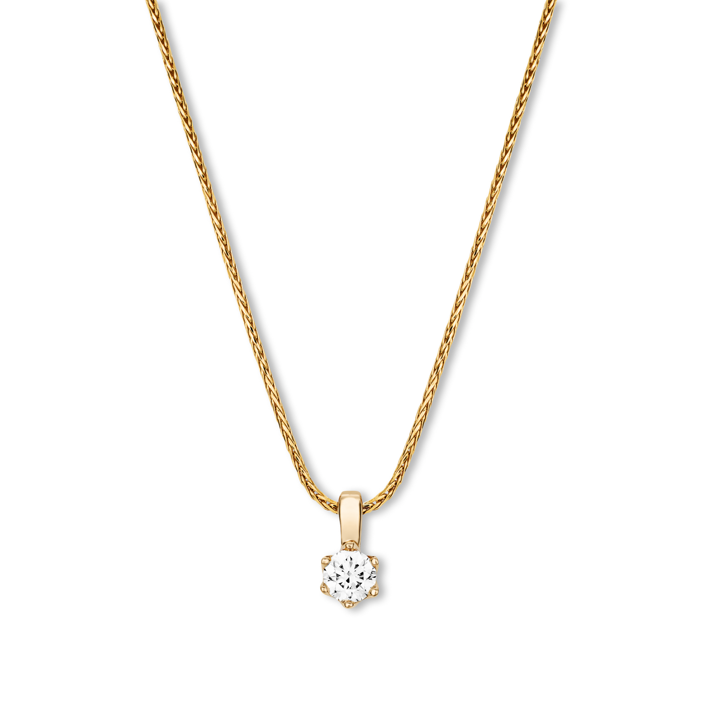 Kette Diamant ca. 0,15 ct. 585er Gelbgold In Love Solitär Kette Diamant ca. 0,15 ct. 585er Gelbgold In Love Solitär