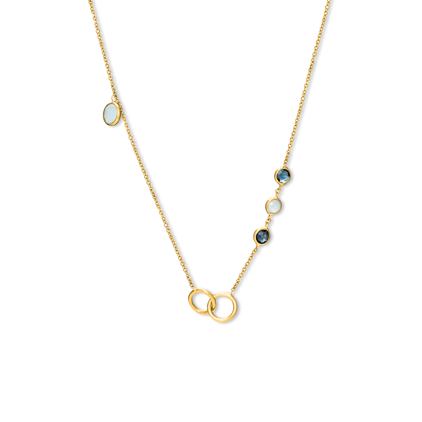 Edelsteinkette Blautopas 375er Gelbgold Edelsteinkette Blautopas 375er Gelbgold