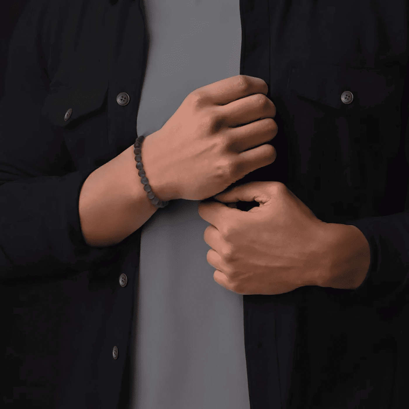 Armband Edelstahl Matt Red-brown Sugar