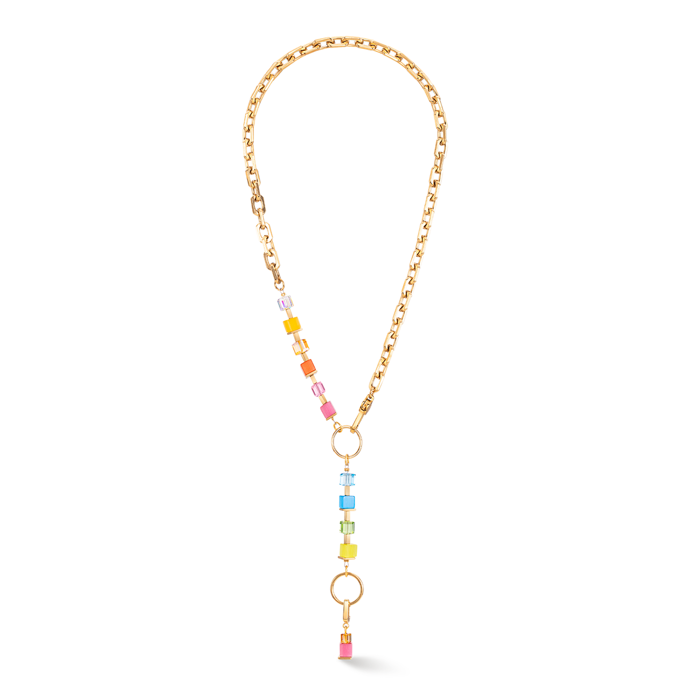 Kette Swarovski® Kristall Edelstahl gelb vergoldet Kette Swarovski® Kristall Edelstahl gelb vergoldet