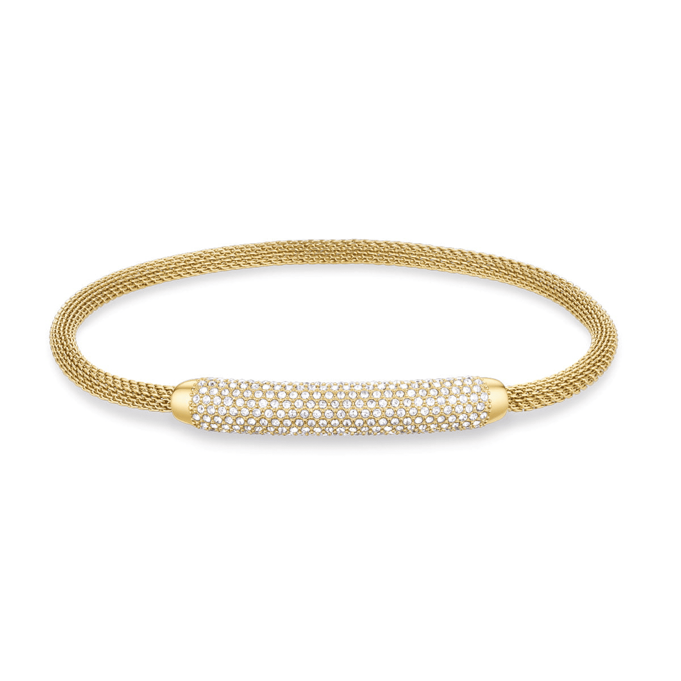 Armband Edelstahl gelb vergoldet Pavé