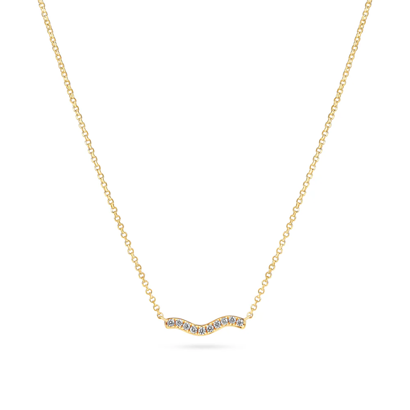 Kette Zirkonia 925er Silber gelb vergoldet Ellera