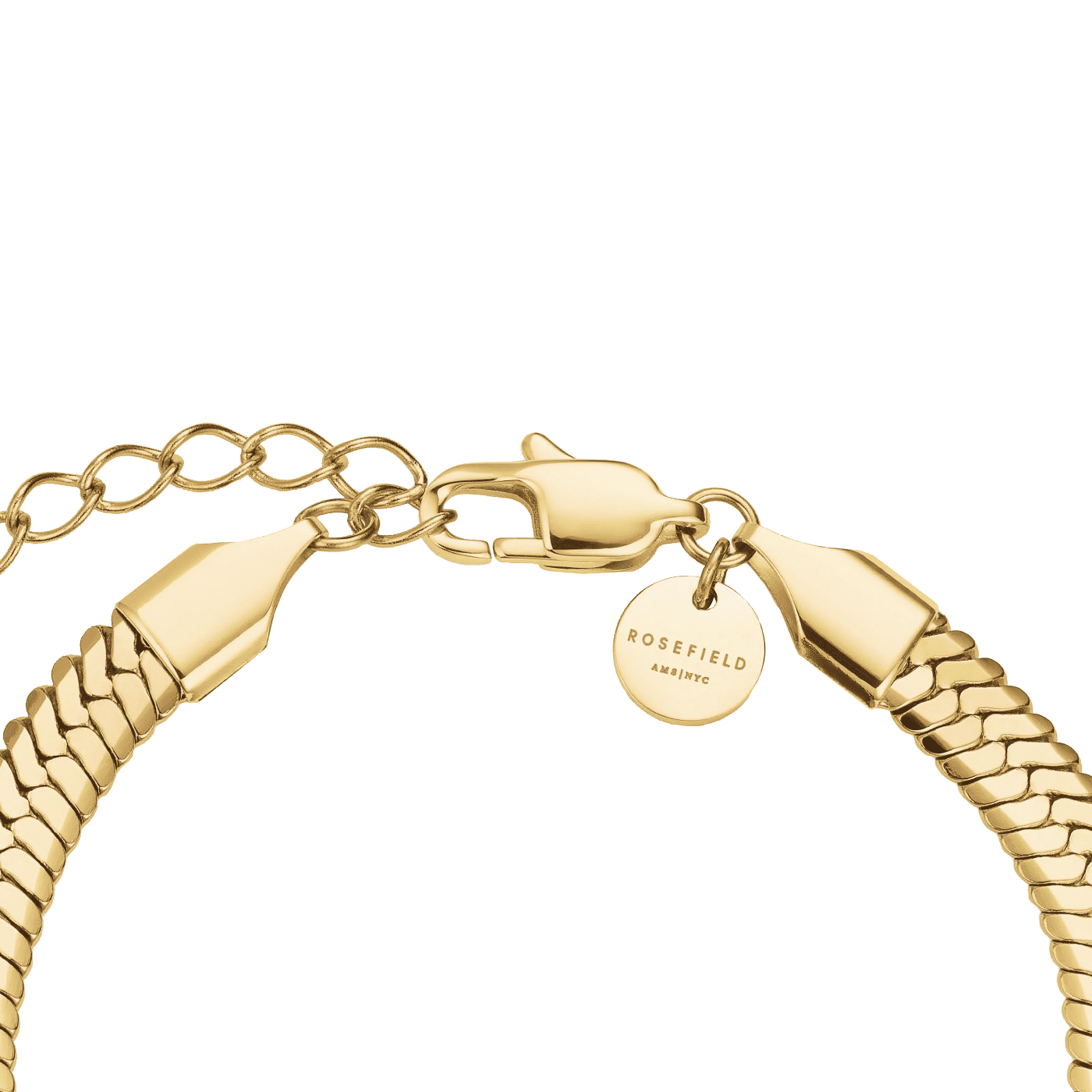 Armband Edelstahl gelb vergoldet Snake