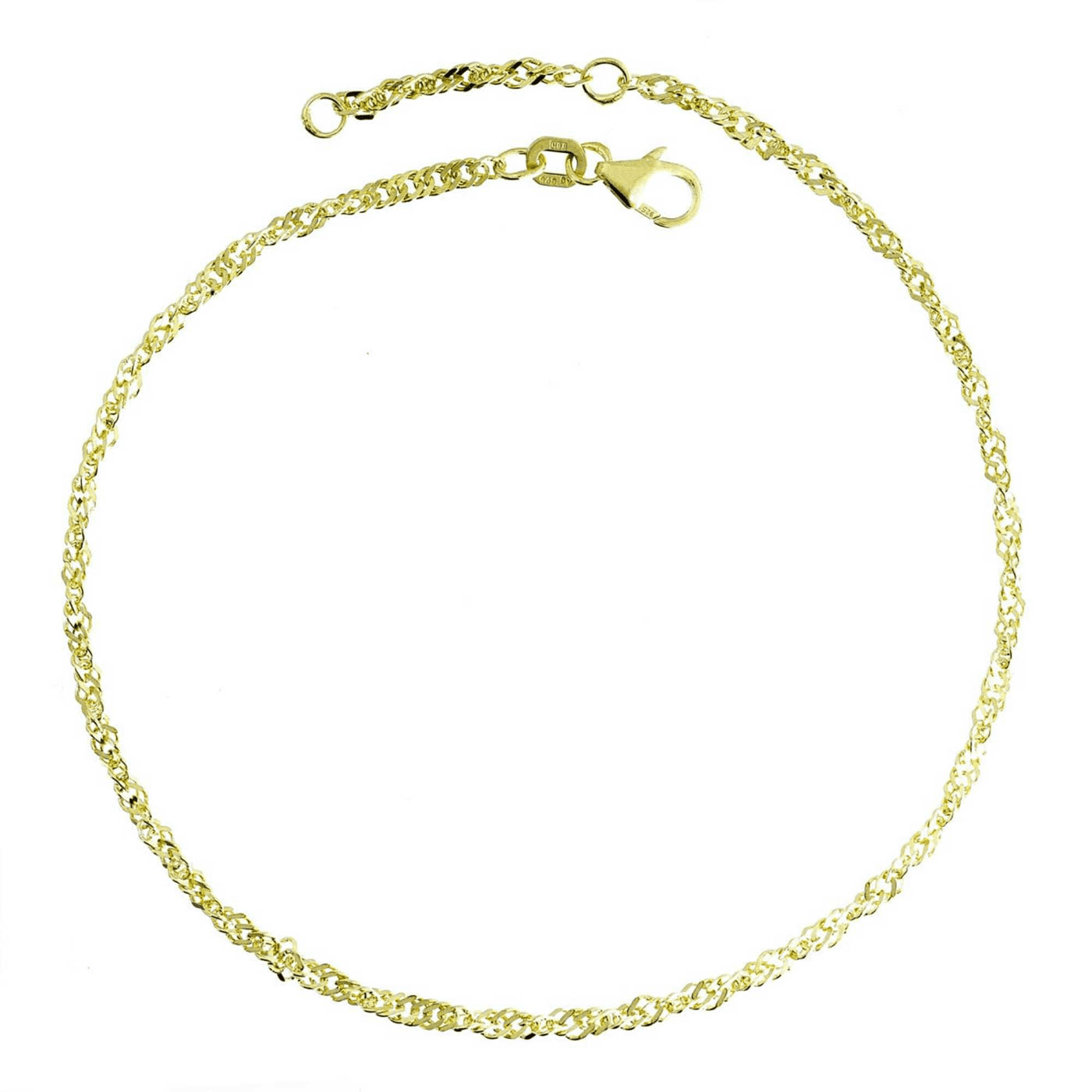 Fußkette 925er Silber vergoldet  Fußkette 925er Silber vergoldet