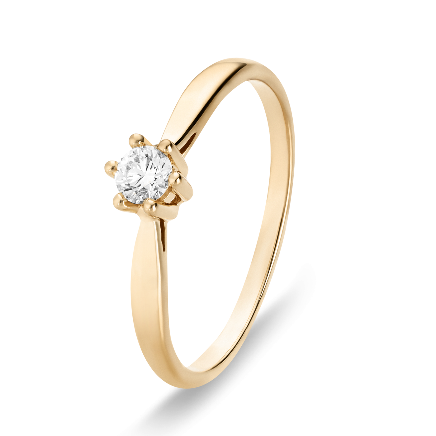 Ring Diamant ca. 0,15 ct. 333er Gelbgold Select Solitär
