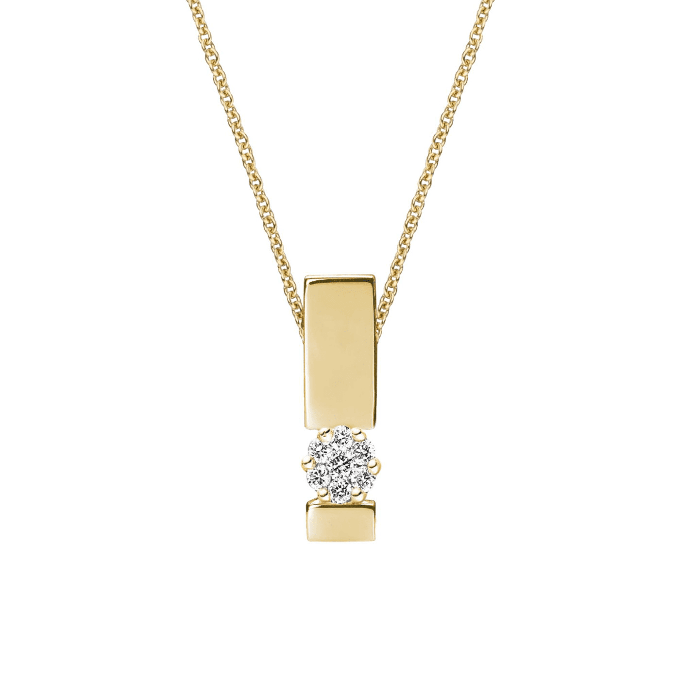 Kette Diamant zus. ca. 0,10 ct. 375er Gelbgold Flora Kette Diamant zus. ca. 0,10 ct. 375er Gelbgold Flora