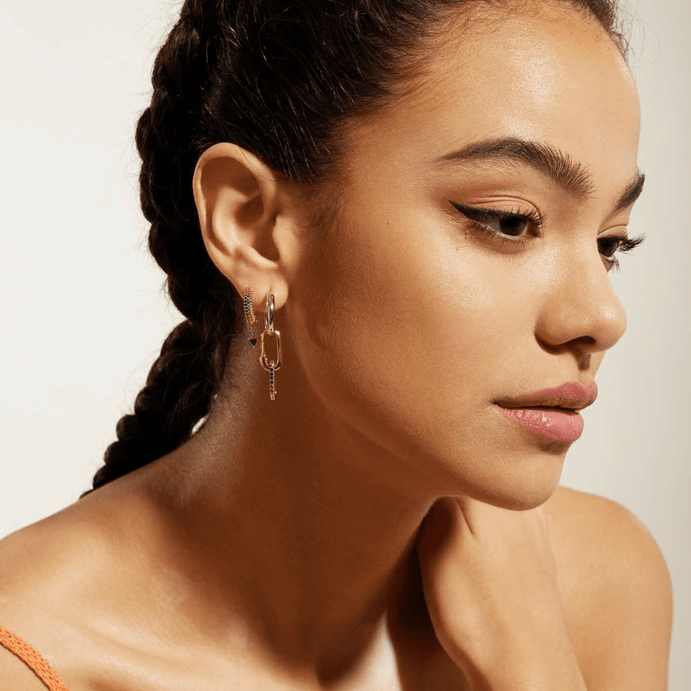 Ohrringe Zirkonia 925er Silber gelb vergoldet Rising Sun