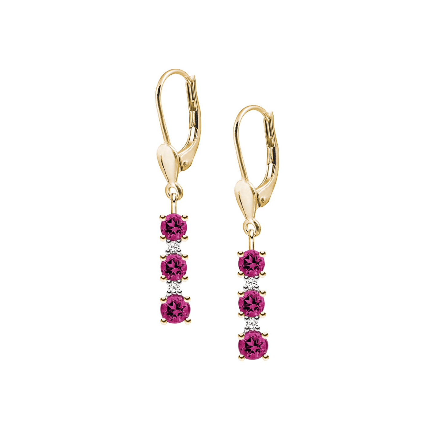 Edelsteinohrringe Diamant zus. ca. 0,015 ct. 333er Gelbgold Edelsteinohrringe Diamant zus. ca. 0,015 ct. 333er Gelbgold