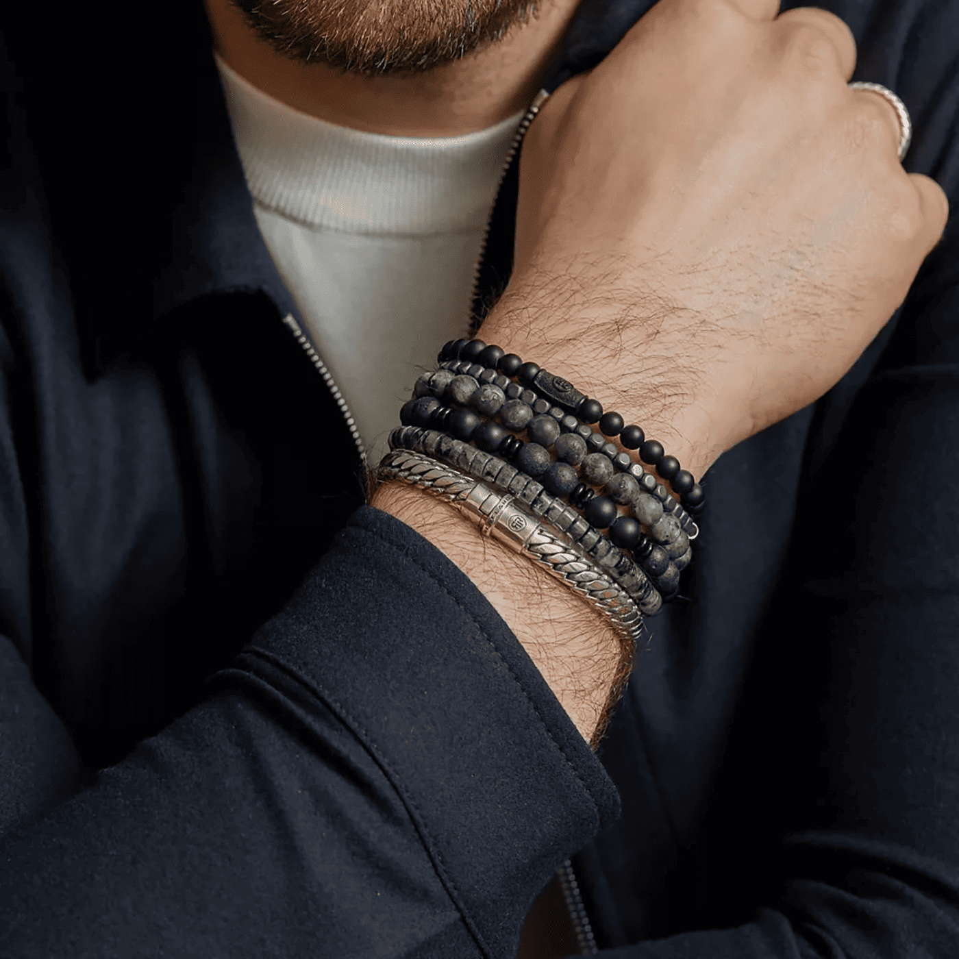 Armband Edelstahl schwarz Variations Black