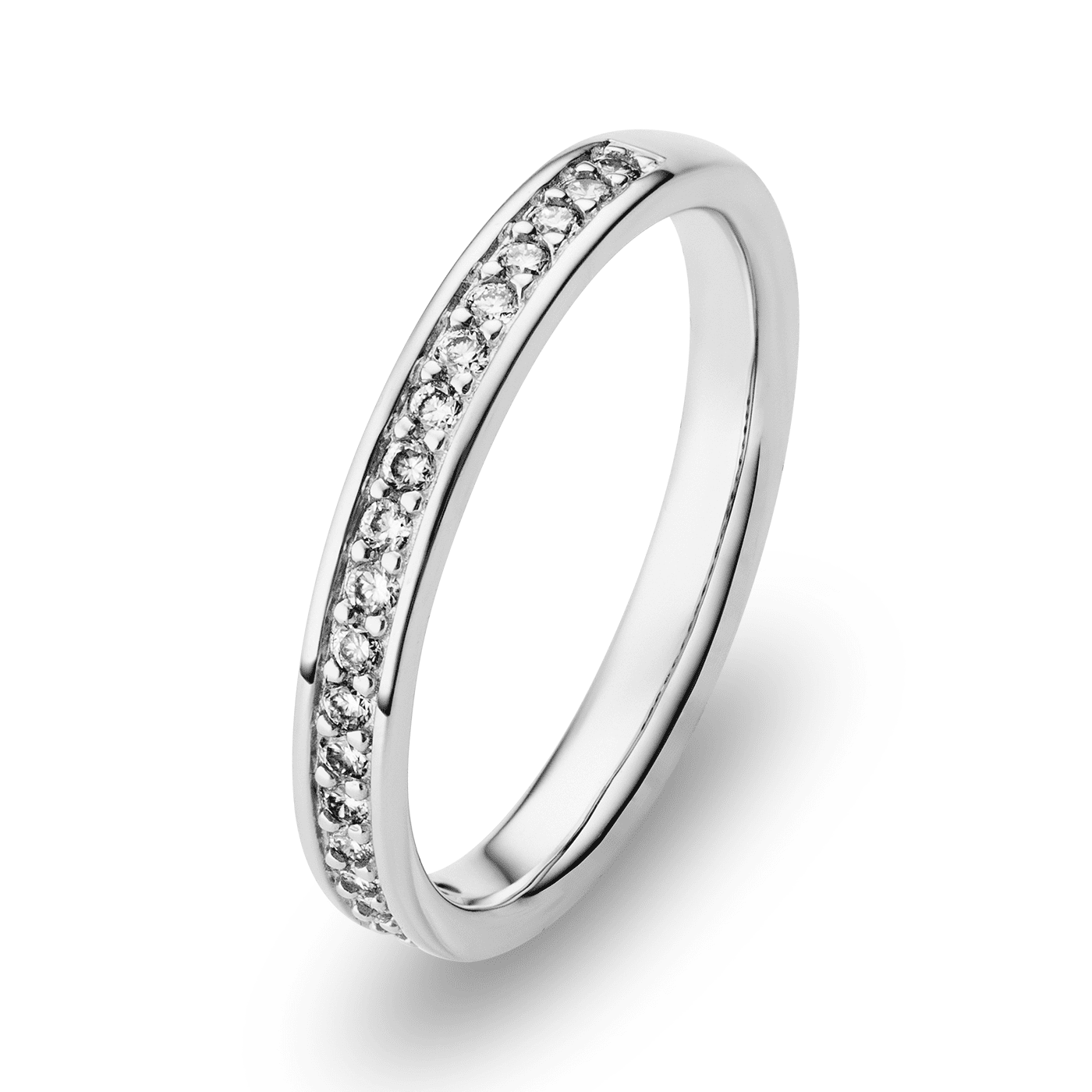 Trauring zus. ca. 0,20 ct. 585er Weißgold Porto Trauring zus. ca. 0,20 ct. 585er Weißgold Porto