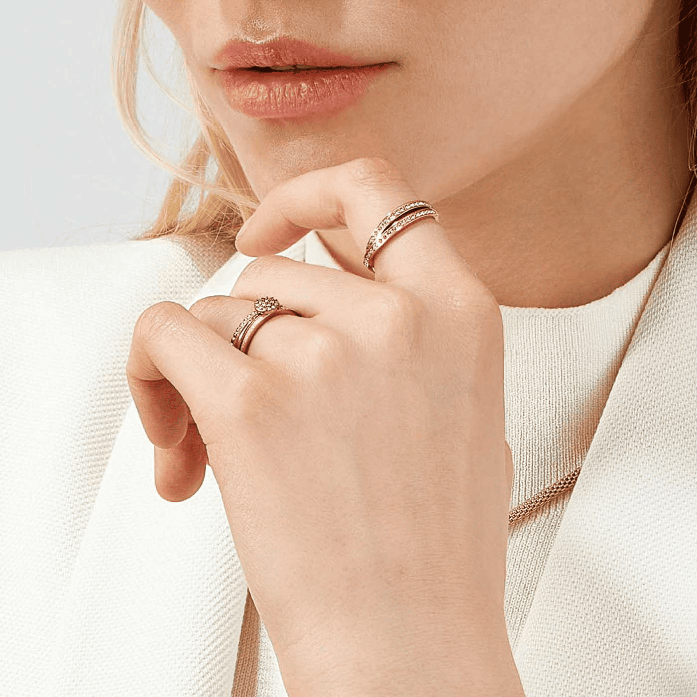 Ring Zirkonia Edelstahl rosé vergoldet Arctic Symphony Ring Zirkonia Edelstahl rosé vergoldet Arctic Symphony