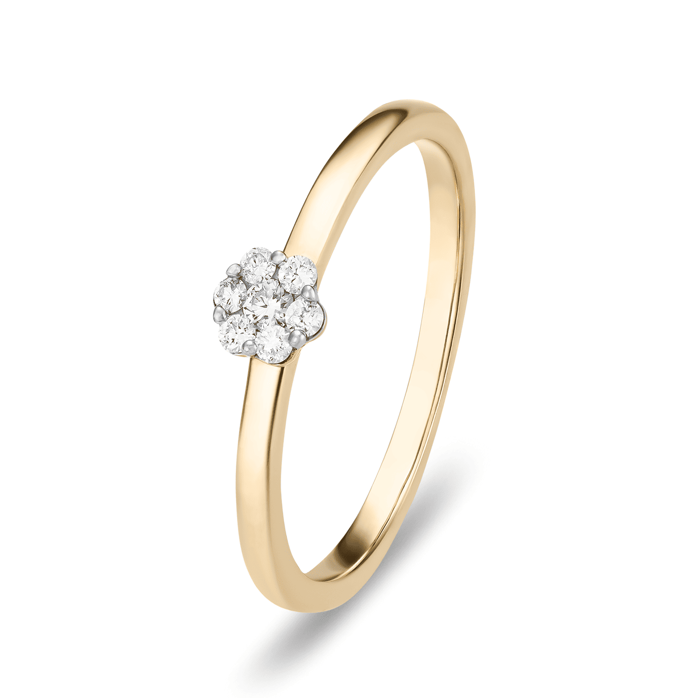 Ring Diamant zus. ca. 0,10 ct. 333er Gelbgold rhod. Ring Diamant zus. ca. 0,10 ct. 333er Gelbgold rhod.