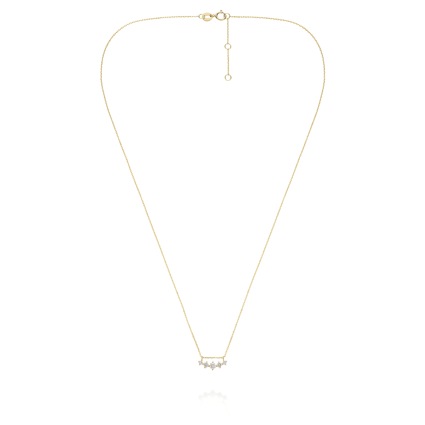 Kette syn. Diamant zus. 0,236ct. 585er Gelbgold Solara Kette syn. Diamant zus. 0,236ct. 585er Gelbgold Solara