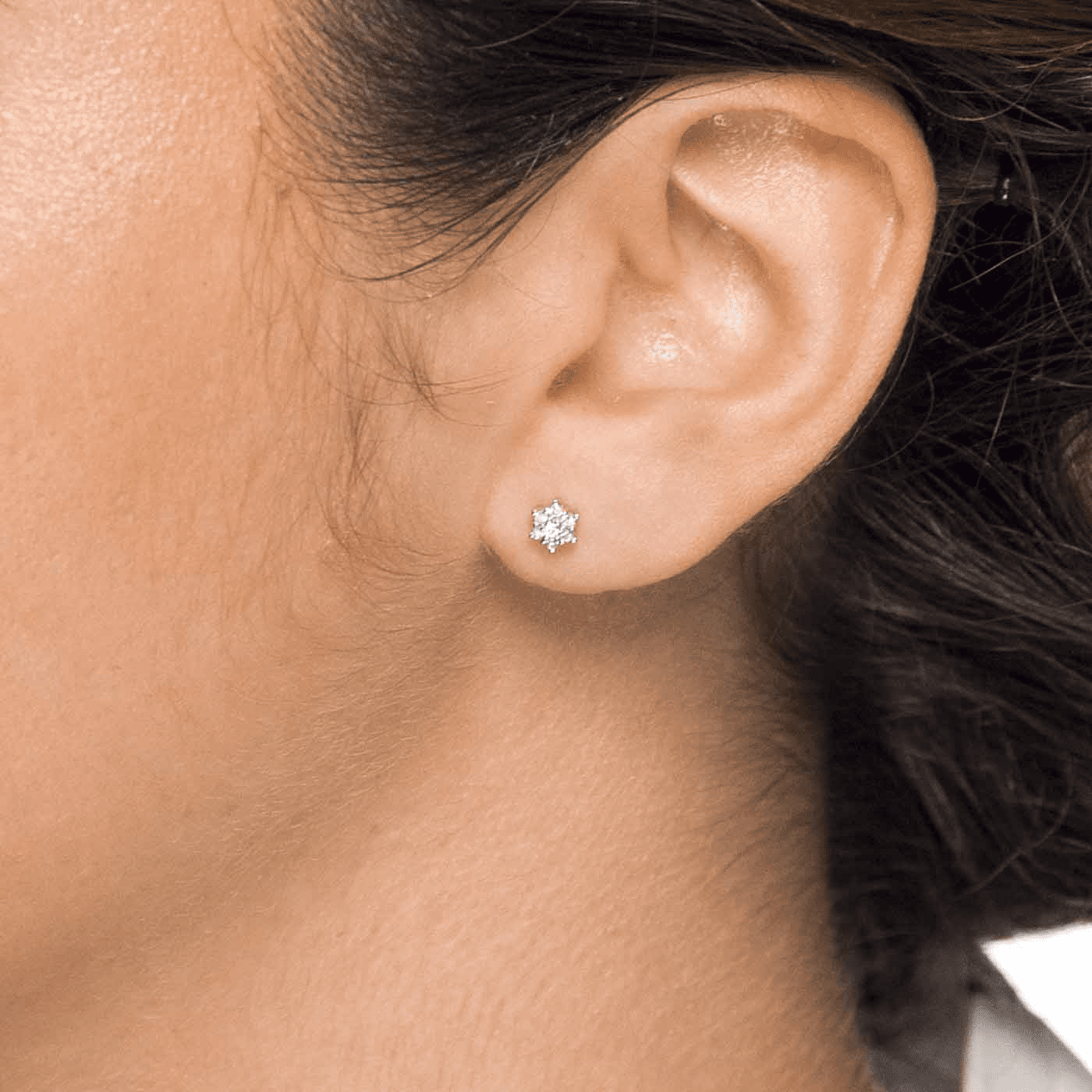 Ohrringe Diamant zus. ca. 0,10 ct. 333er Weißgold Heide Ohrringe Diamant zus. ca. 0,10 ct. 333er Weißgold Heide