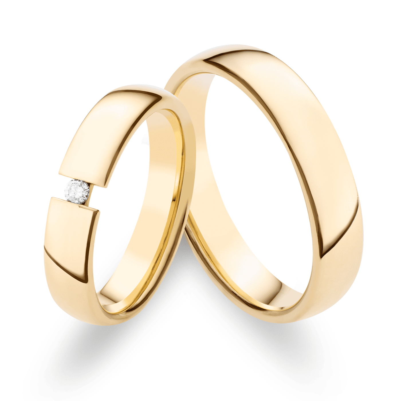 Trauring ca. 0,04 ct. 585er Gelbgold Arosa