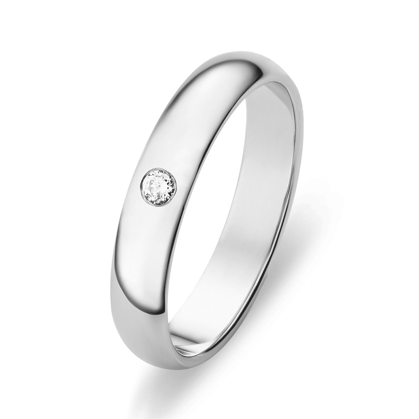 Trauring ca. 0,03 ct. 585er Weißgold Bonn Trauring ca. 0,03 ct. 585er Weißgold Bonn