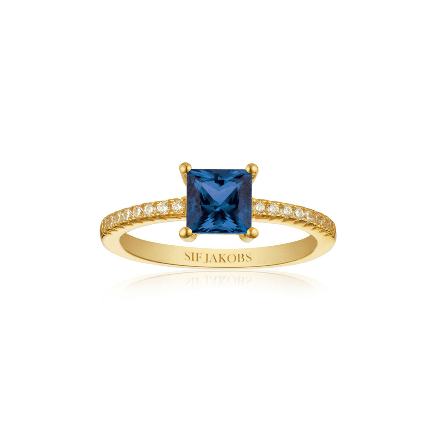 Ring Zirkonia 925er Silber gelb vergoldet Ellera Ring Zirkonia 925er Silber gelb vergoldet Ellera