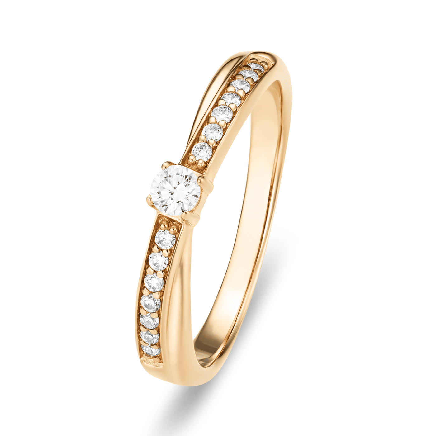 Ring Diamant zus. ca. 0,20 ct. 375er Gelbgold Ring Diamant zus. ca. 0,20 ct. 375er Gelbgold