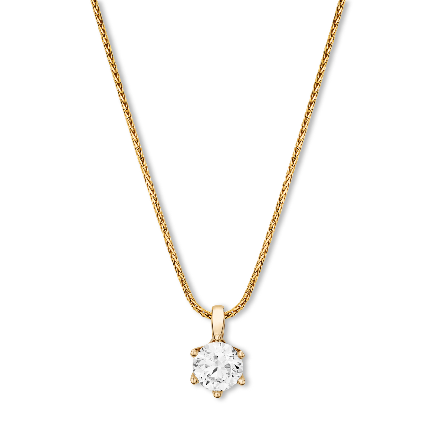 Kette Diamant ca. 1,00 ct. 585er Gelbgold In Love Solitär Kette Diamant ca. 1,00 ct. 585er Gelbgold In Love Solitär