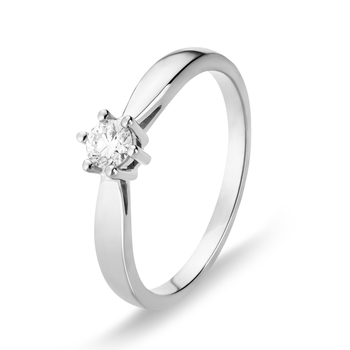 Ring Diamant ca. 0,20 ct. 333er Weißgold Select Solitär