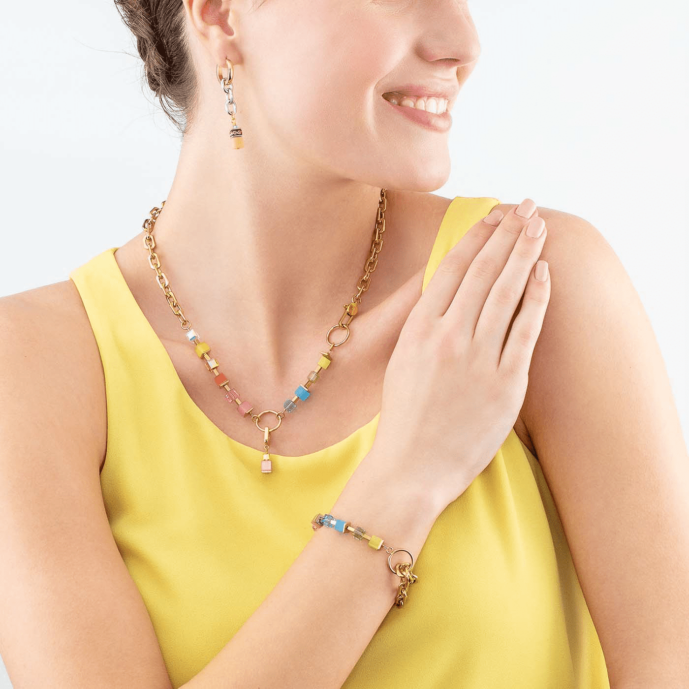 Ohrringe Swarovski® Kristall Edelstahl gelb vergoldet Ohrringe Swarovski® Kristall Edelstahl gelb vergoldet