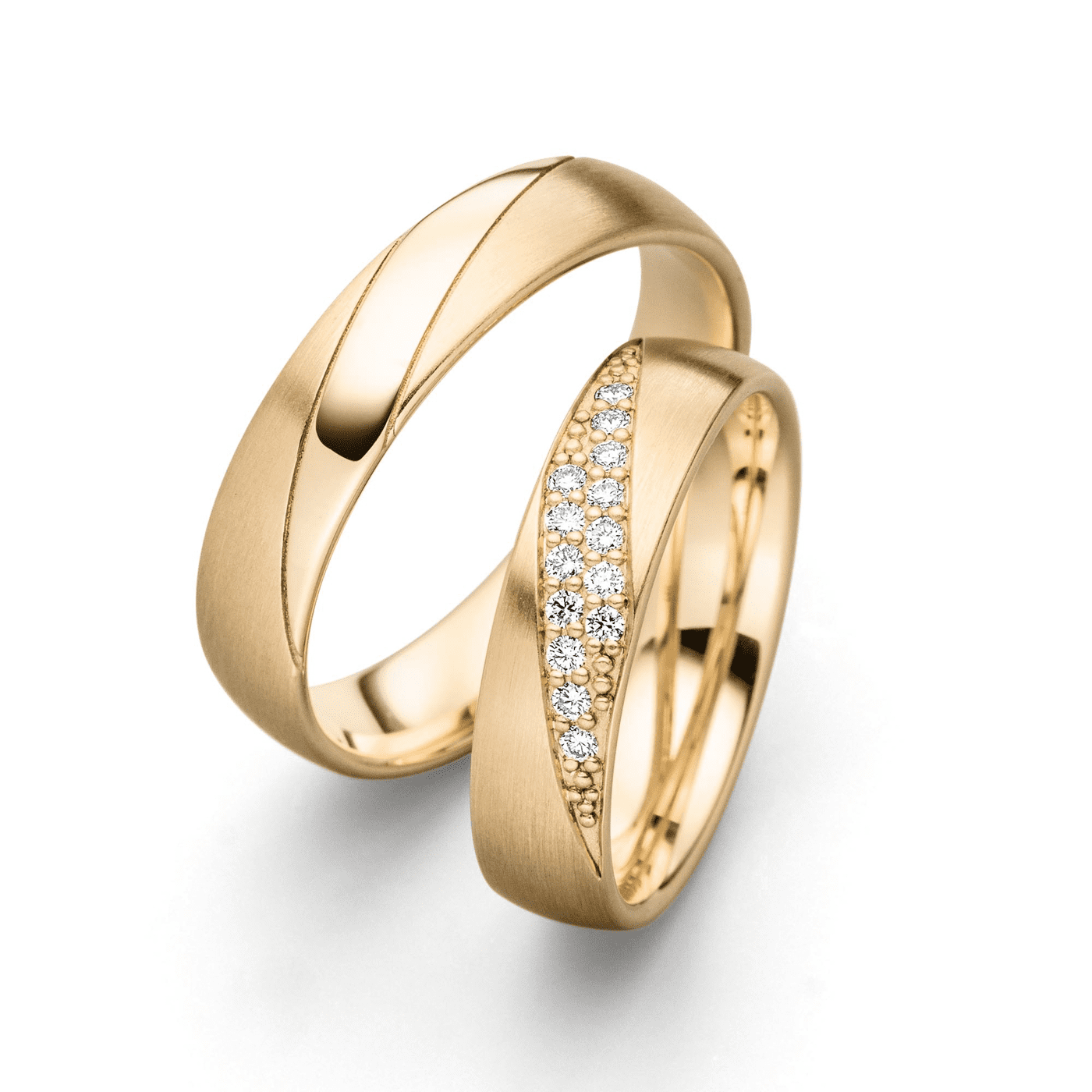 Trauring zus. ca. 0,15 ct. 585er Gelbgold Malediven Trauring zus. ca. 0,15 ct. 585er Gelbgold Malediven