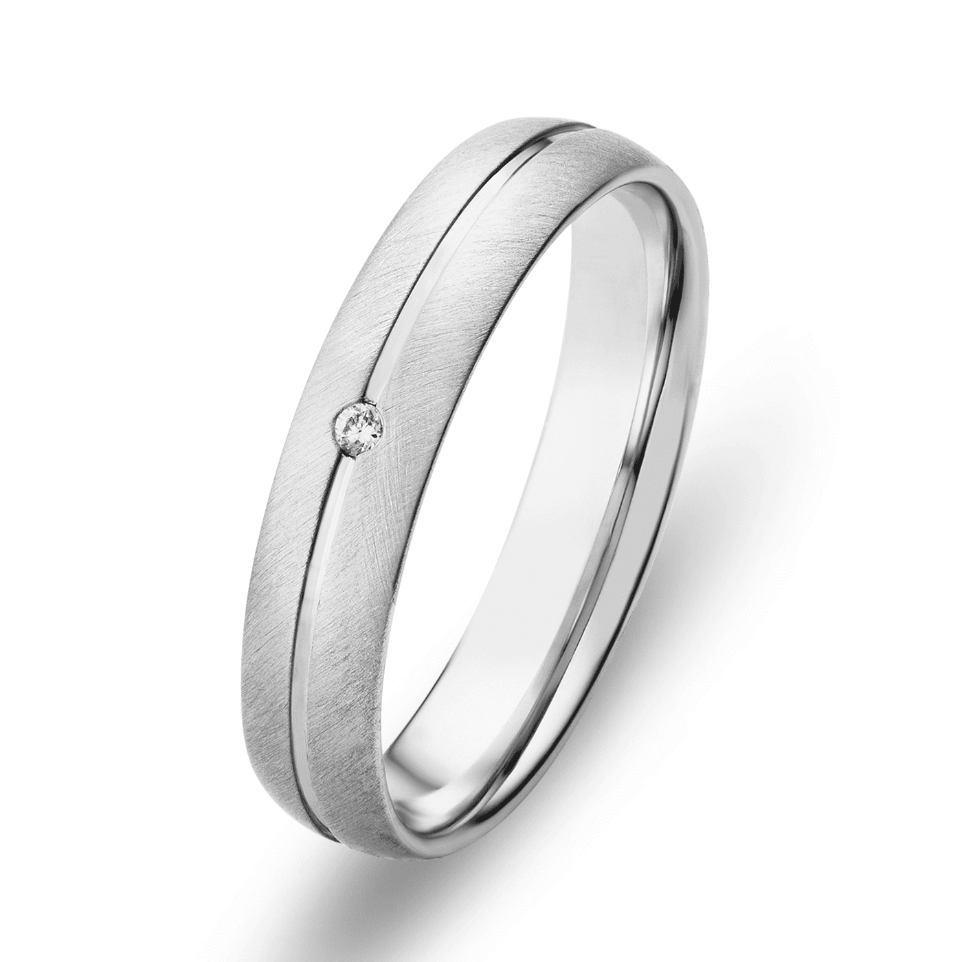 Trauring ca. 0,01 ct. 333er Weißgold Dresden Trauring ca. 0,01 ct. 333er Weißgold Dresden