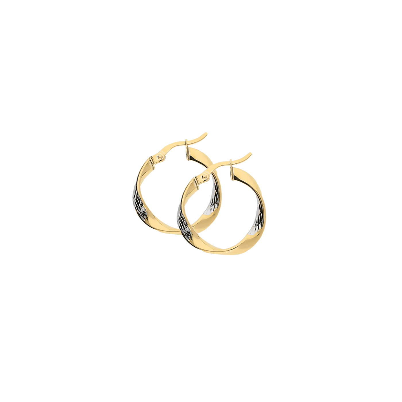 Creolen 375er Gelbgold rhodiniert  Creolen 375er Gelbgold rhodiniert